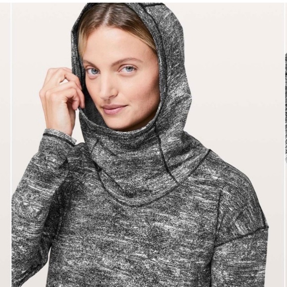 Lululemon Forever‎ Endeavour Long Sleeve Rush Jacquard Black White 4 - Picture 2 of 6